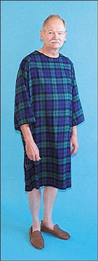 MEN'S BLACK WATCH GOWN